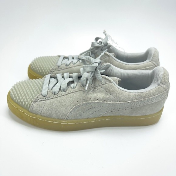 Puma Suede Jelly Grey Leather Womens Sz 7.5 EU 38 Low top Trainers 365859 02 - Picture 7 of 10